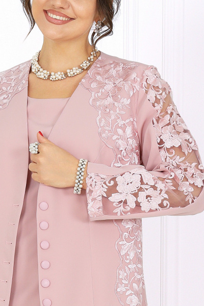 Блуза, брюки, кардиган Ninele 6071 розовый - фото 2