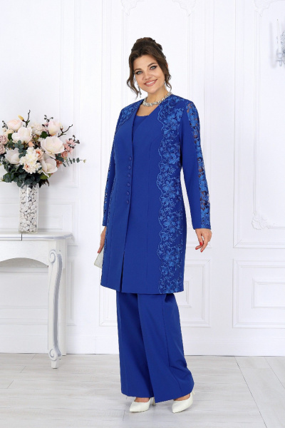 Блуза, брюки, кардиган Ninele 6071 василек - фото 15