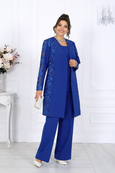 Блуза, брюки, кардиган Ninele 6071 василек - фото 8