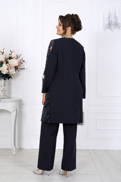 Блуза, брюки, кардиган Ninele 6071 синий - фото 5
