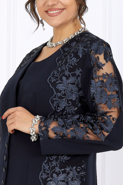 Блуза, брюки, кардиган Ninele 6071 синий - фото 2