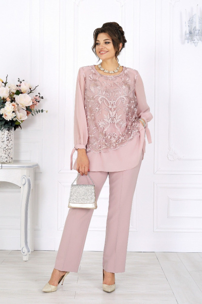 Блуза, брюки Ninele 6080 пудра - фото 8