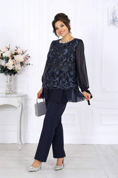Блуза, брюки Ninele 6080 синий - фото 1