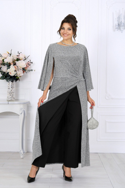 Брюки, туника Ninele 6084 серебро - фото 8