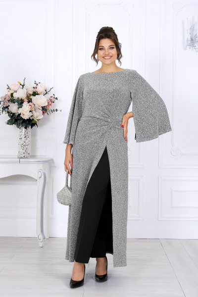 Брюки, туника Ninele 6084 серебро - фото 1