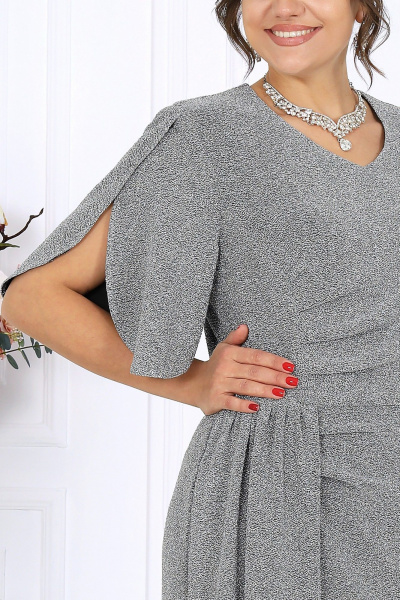 Платье Ninele 7509 серебро - фото 6