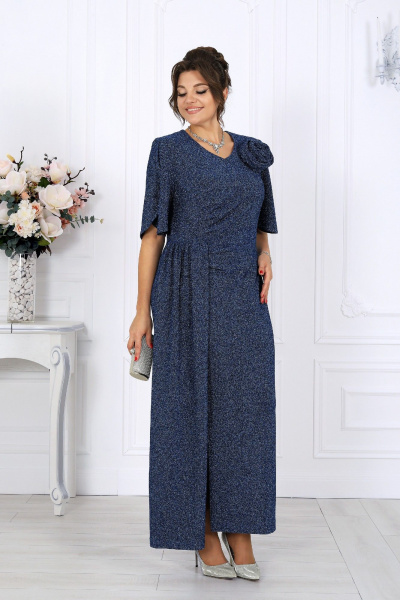 Платье Ninele 7509 синий - фото 7