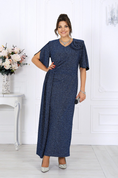 Платье Ninele 7509 синий - фото 6