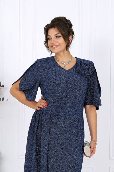 Платье Ninele 7509 синий - фото 5
