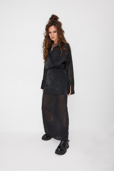 Рубашка, юбка ElPaiz 1299 черный - фото 3