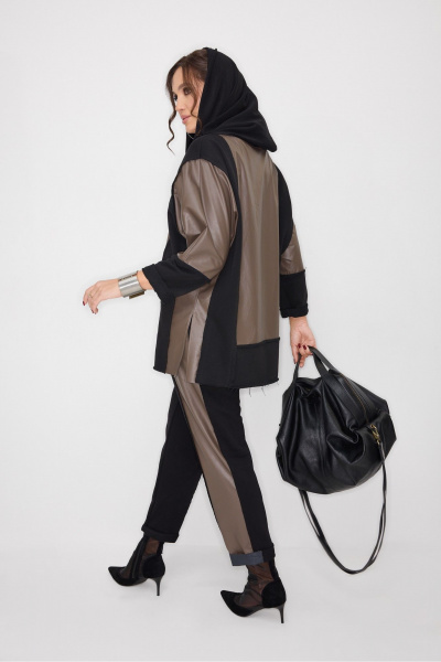 Брюки, туника ElPaiz 1305 черный_с_коричневым - фото 3