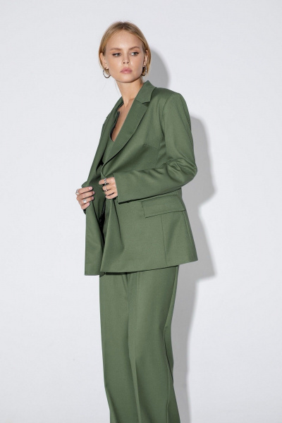 Брюки, жакет, жилет PiRS 5031 зеленый - фото 5