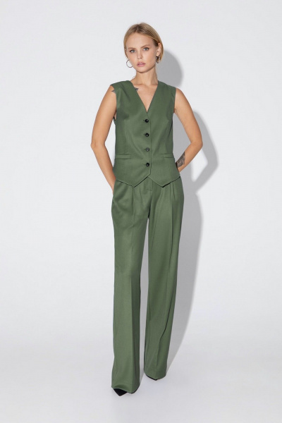 Брюки, жакет, жилет PiRS 5031 зеленый - фото 3