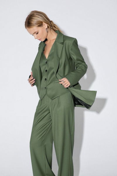 Брюки, жакет, жилет PiRS 5031 зеленый - фото 2