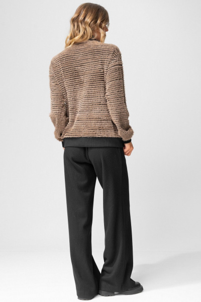 Брюки, джемпер Laikony L-383 табак+черный - фото 7