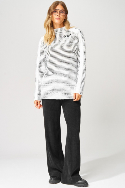 Брюки, джемпер Laikony L-693 черно-белый - фото 7