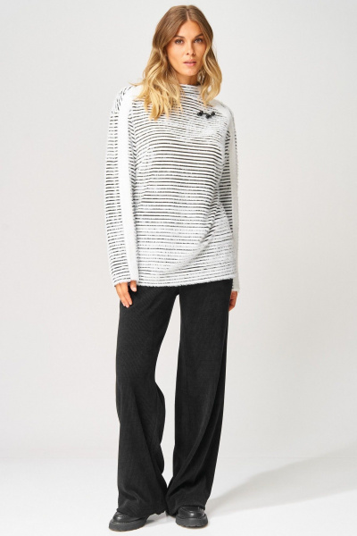 Брюки, джемпер Laikony L-693 черно-белый - фото 2