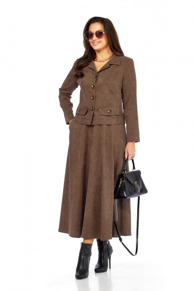 Жакет, юбка Taita plus 2531 капучино - фото 1