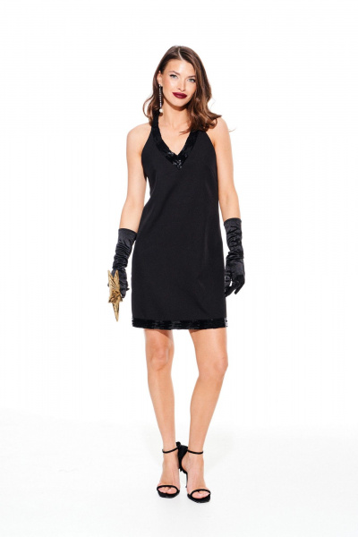 Платье ELLETTO 1111 черный - фото 1