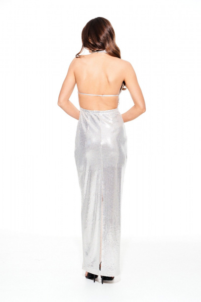 Платье ELLETTO 1115 серебро - фото 7