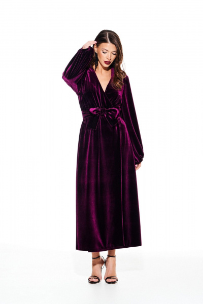 Платье ELLETTO 1116 баклажан - фото 4