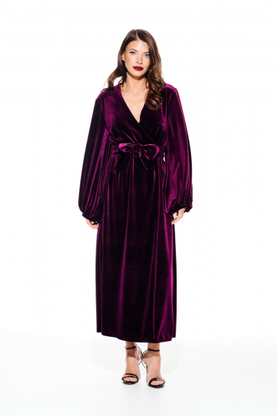 Платье ELLETTO 1116 баклажан - фото 3