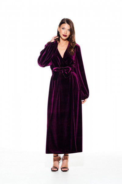 Платье ELLETTO 1116 баклажан - фото 1