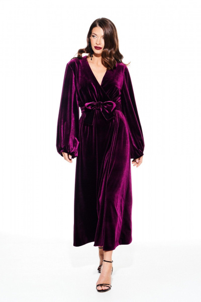 Платье ELLETTO 1116 баклажан - фото 2