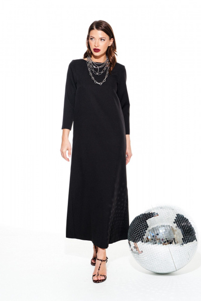 Платье ELLETTO LIFE 1117 черный - фото 4