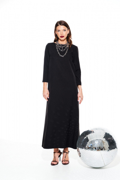 Платье ELLETTO LIFE 1117 черный - фото 1