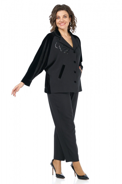 Брюки, жакет Alani Collection 2466 черный - фото 9