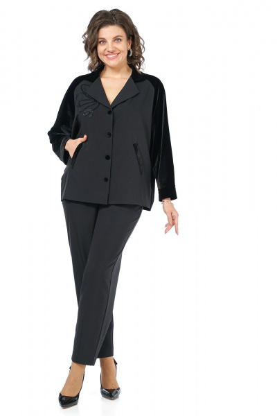 Брюки, жакет Alani Collection 2466 черный - фото 2
