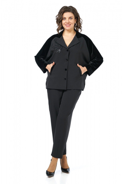 Брюки, жакет Alani Collection 2466 черный - фото 3