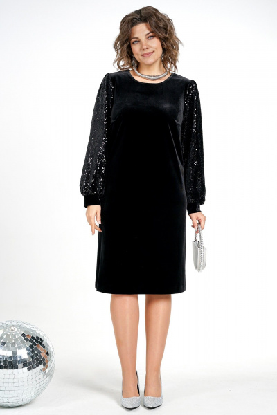 Платье Alani Collection 2475 черный - фото 8