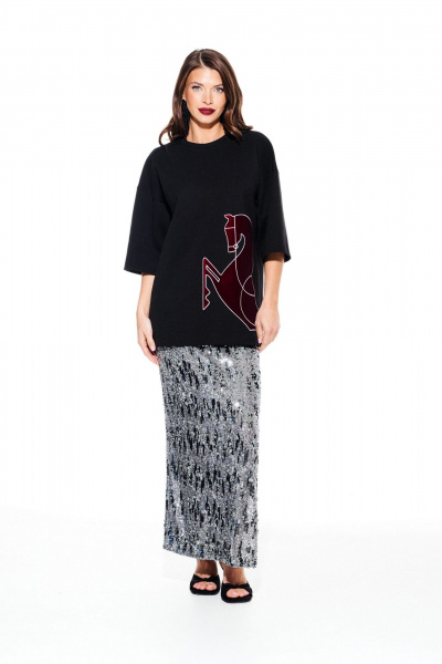 Юбка ELLETTO 2371 серый - фото 1