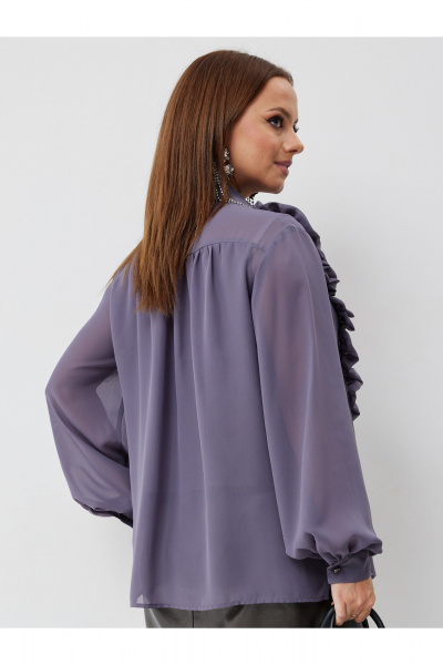 Блуза Condra 16300 серый-фиолетовый - фото 6