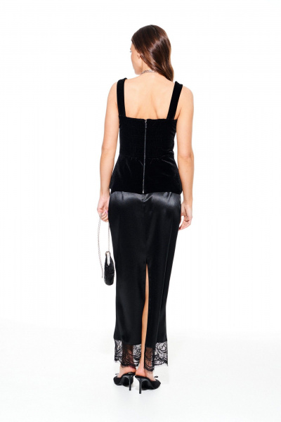 Блуза ELLETTO LIFE 3919 черный - фото 7