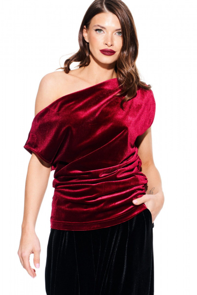 Блуза ELLETTO LIFE 3923 вишня - фото 6