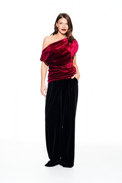 Блуза ELLETTO LIFE 3923 вишня - фото 2