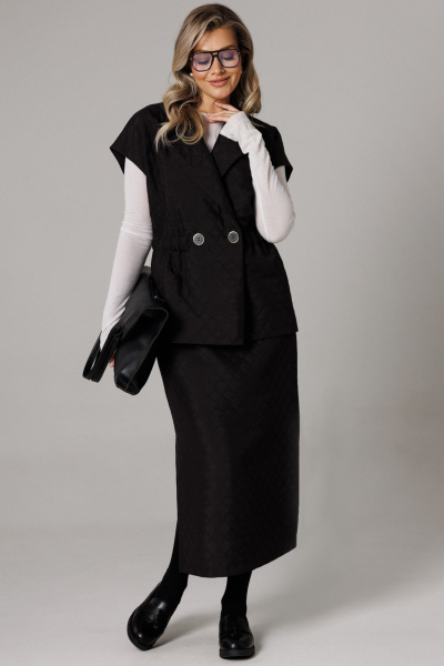 Жилет, юбка Anastasia 1305 черный - фото 1