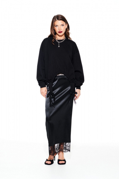 Свитшот ELLETTO 3929 черный - фото 2