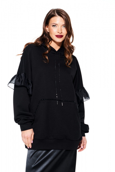 Толстовка ELLETTO 3930 черный - фото 5