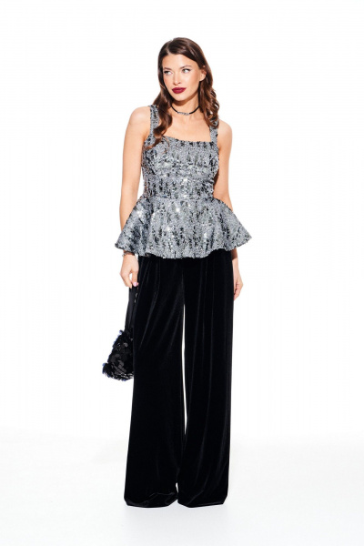 Блуза ELLETTO 3931 серый - фото 3