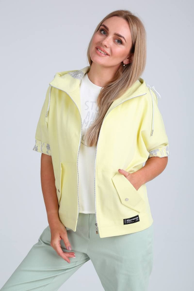 Брюки, куртка, топ Danaida 2024 лимонный+мята - фото 6