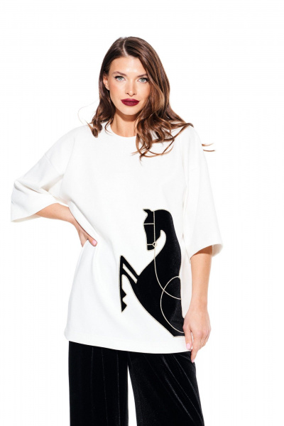 Джемпер ELLETTO 3937 молочный - фото 4