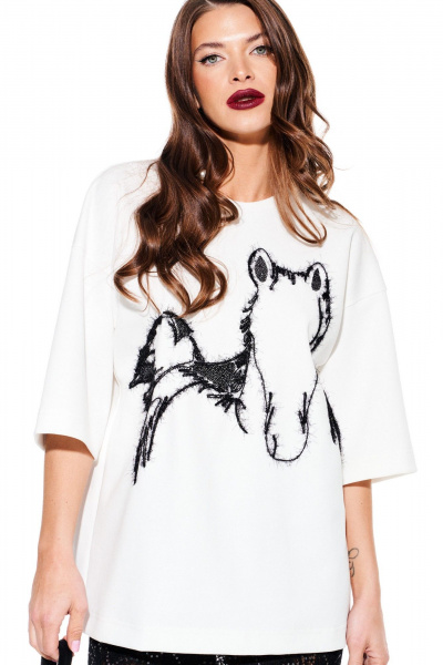 Джемпер ELLETTO 3938 молочный - фото 4