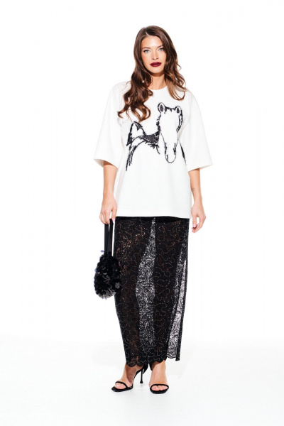 Джемпер ELLETTO 3938 молочный - фото 3