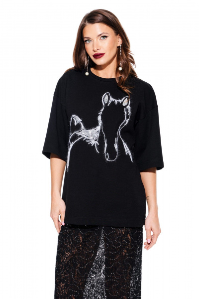 Джемпер ELLETTO 3938 черный - фото 1