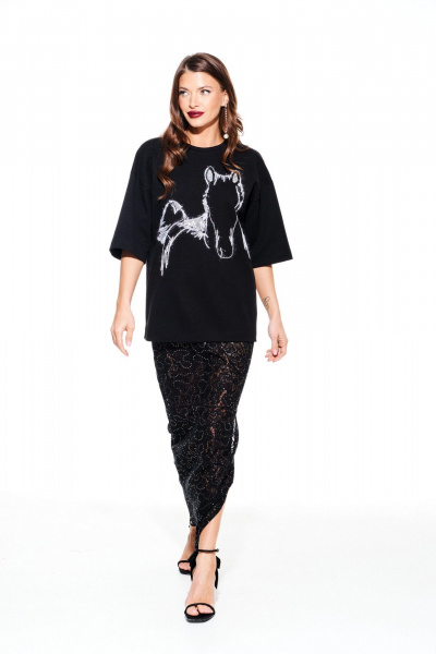 Джемпер ELLETTO 3938 черный - фото 3