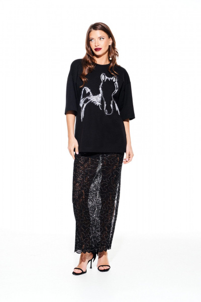 Джемпер ELLETTO 3938 черный - фото 2